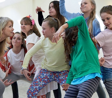 Children performing dramatic movement - Drama and Communication