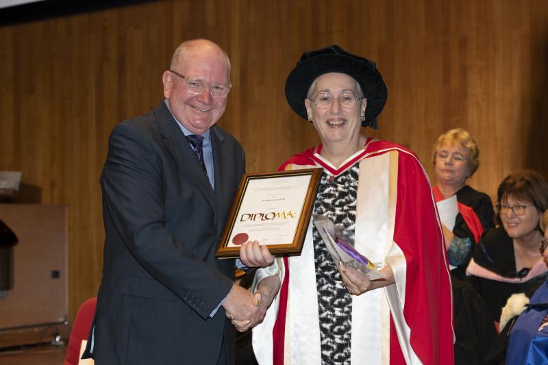 Dr Rita Crews OAM receiving her Honorary Fellowship